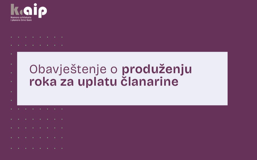 Obavještenje o produženju roka za uplatu članarine